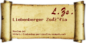 Liebenberger Zsófia névjegykártya