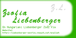 zsofia liebenberger business card